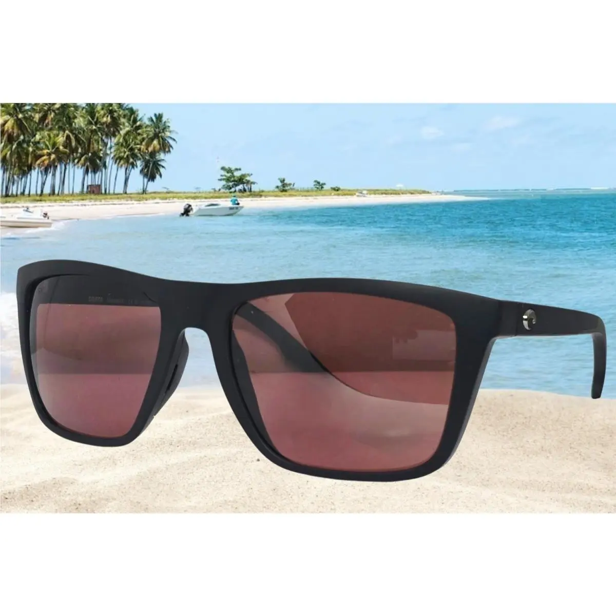 Costa Del Mar Matte Black/rose Mainsail XL Polarized 580P Sunglasses