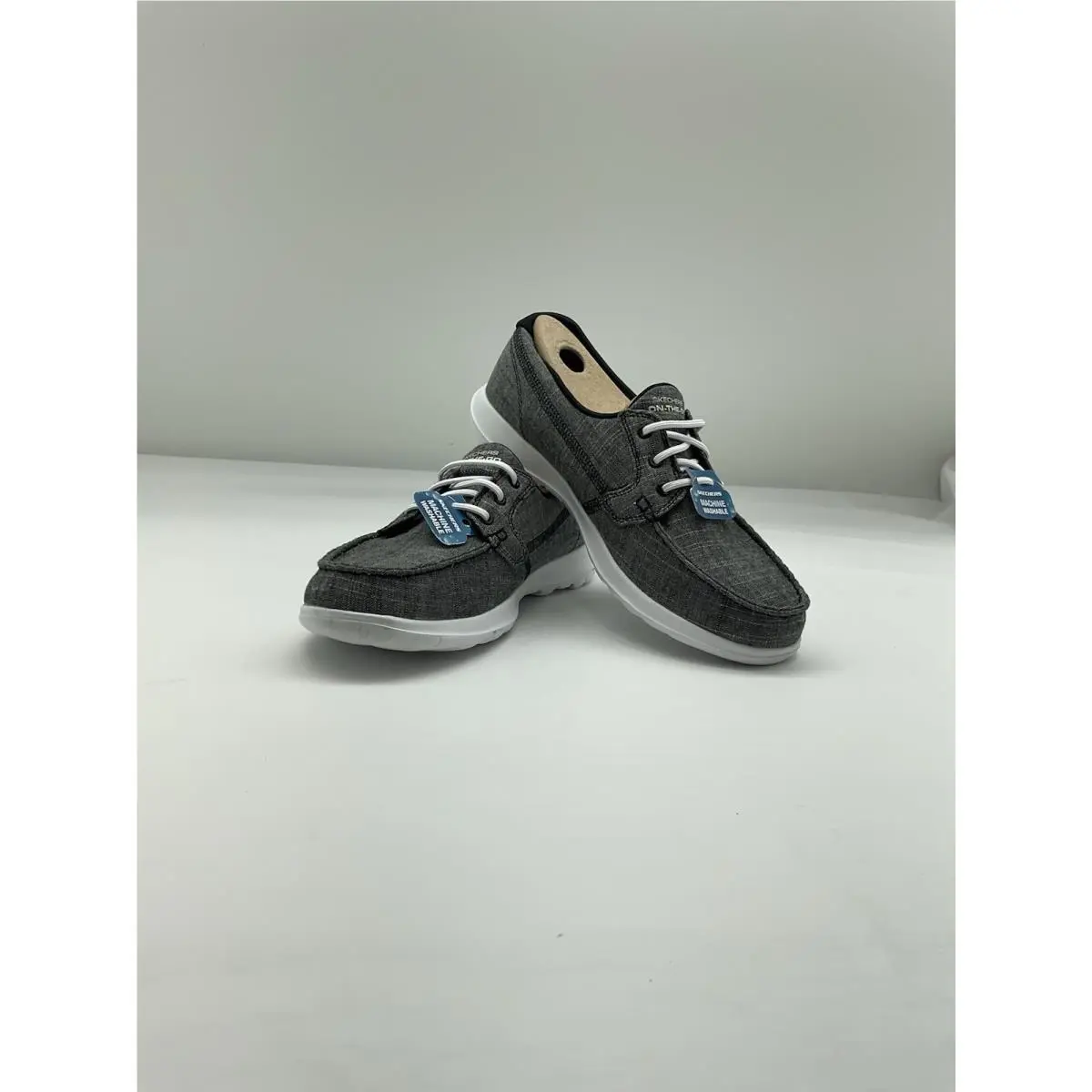 Skechers Go Walk Lite Women’s Black 15433/BKW Washable Goga Mat Size 8
