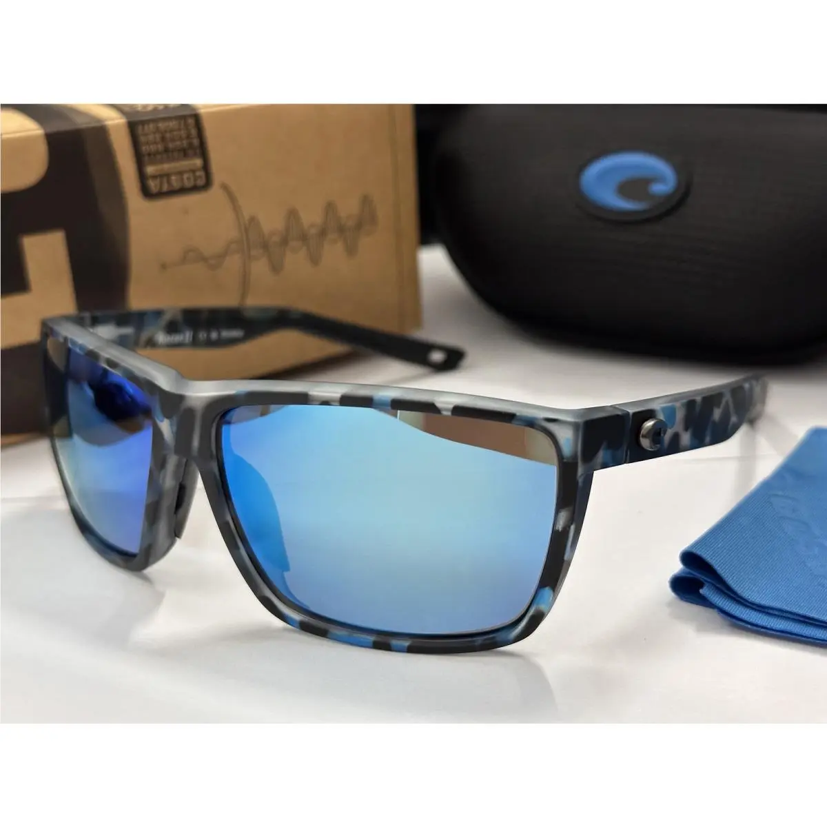 Costa Del Mar Rincon II Transparent Leopard Print/blue 580P Polarized Sunglasses