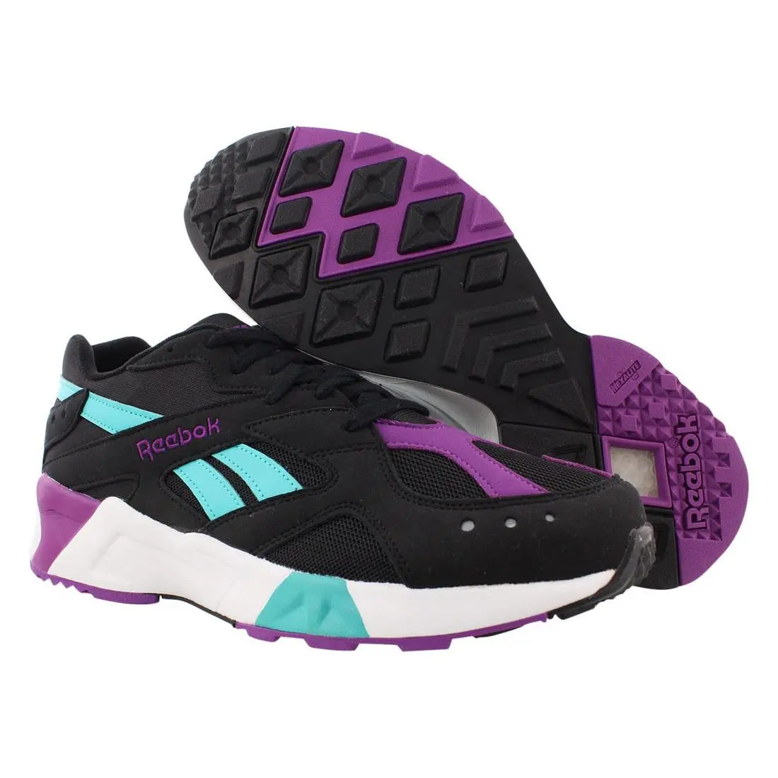 Reebok Aztrek Classic Mens Shoes Size 7.5 Color: Black/teal/abergine/white/grey
