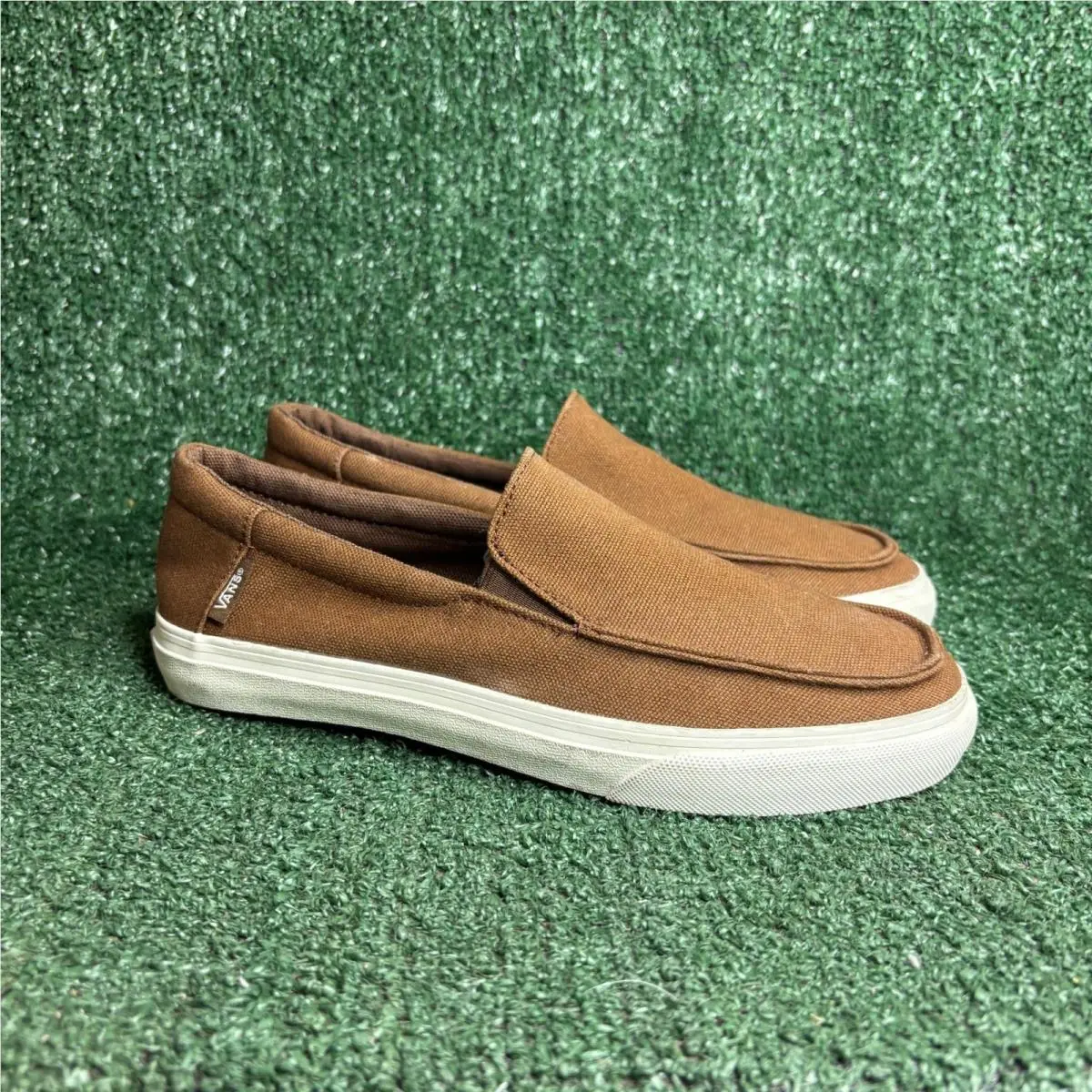 Vans Bali SF Heavy Canvas Skate Surf Loafer Dachshund Brown Womens 8 Men 6.5
