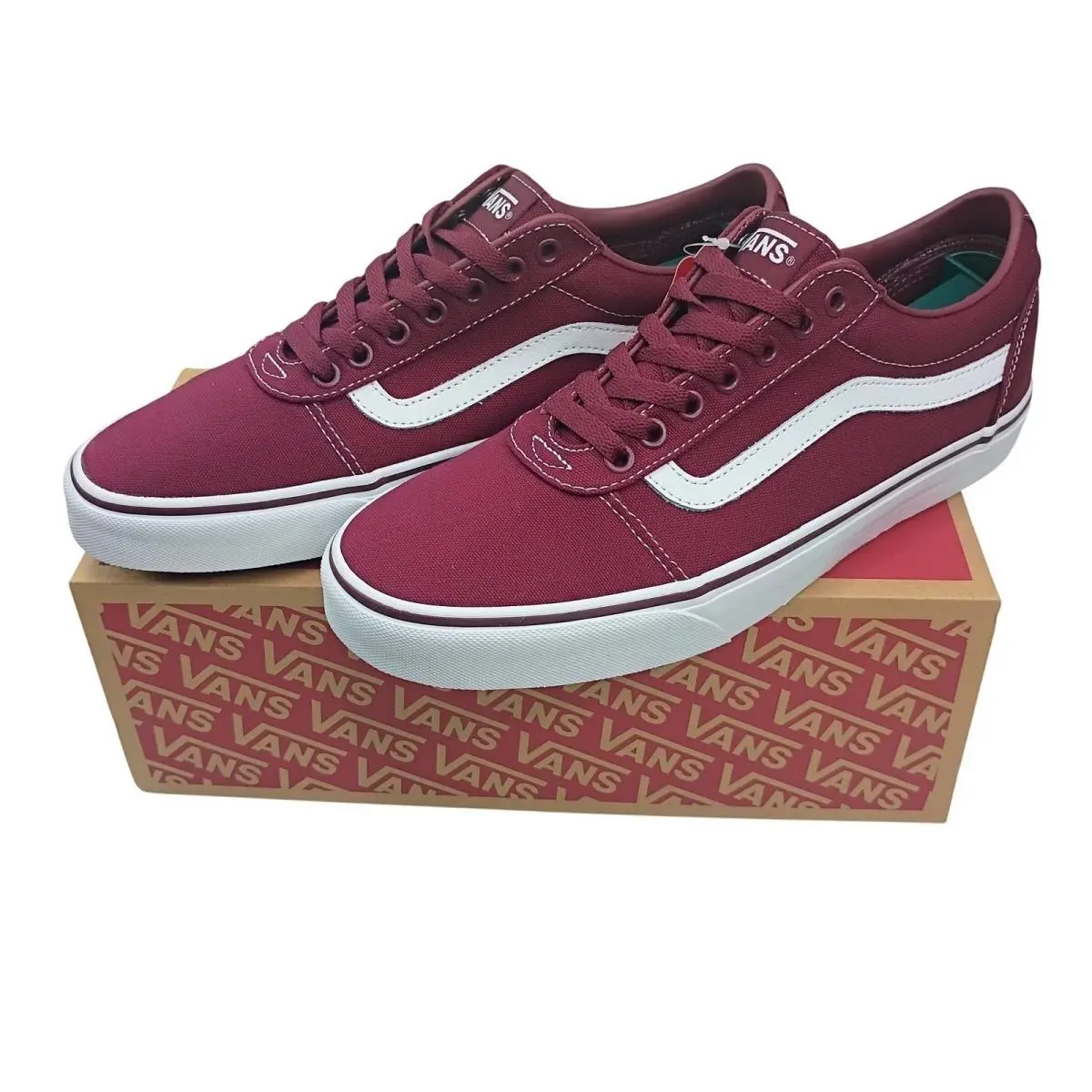 Vans Ward Port Royale White Canvas Low Top Sneakers Mens 10.5 VN0A38DM8J71