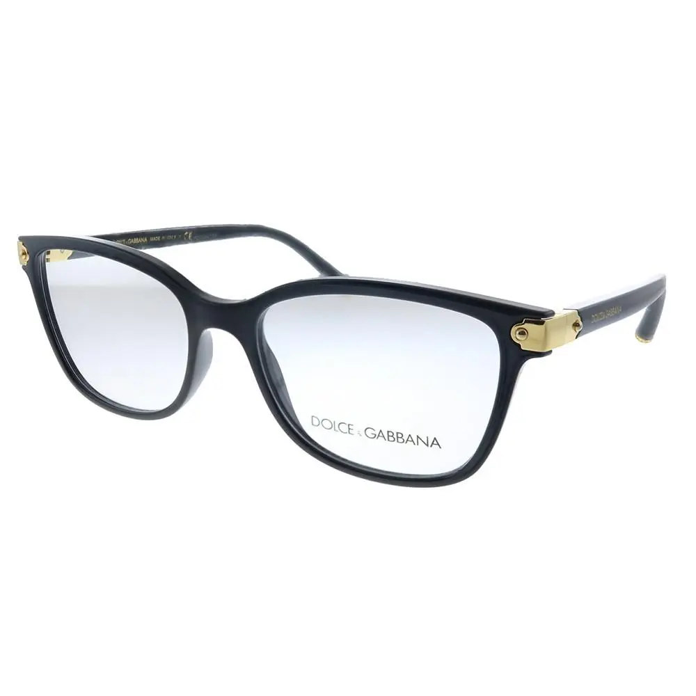 Dolce Gabbana DG 5036 501 Black Plastic Butterfly Eyeglasses 53mm