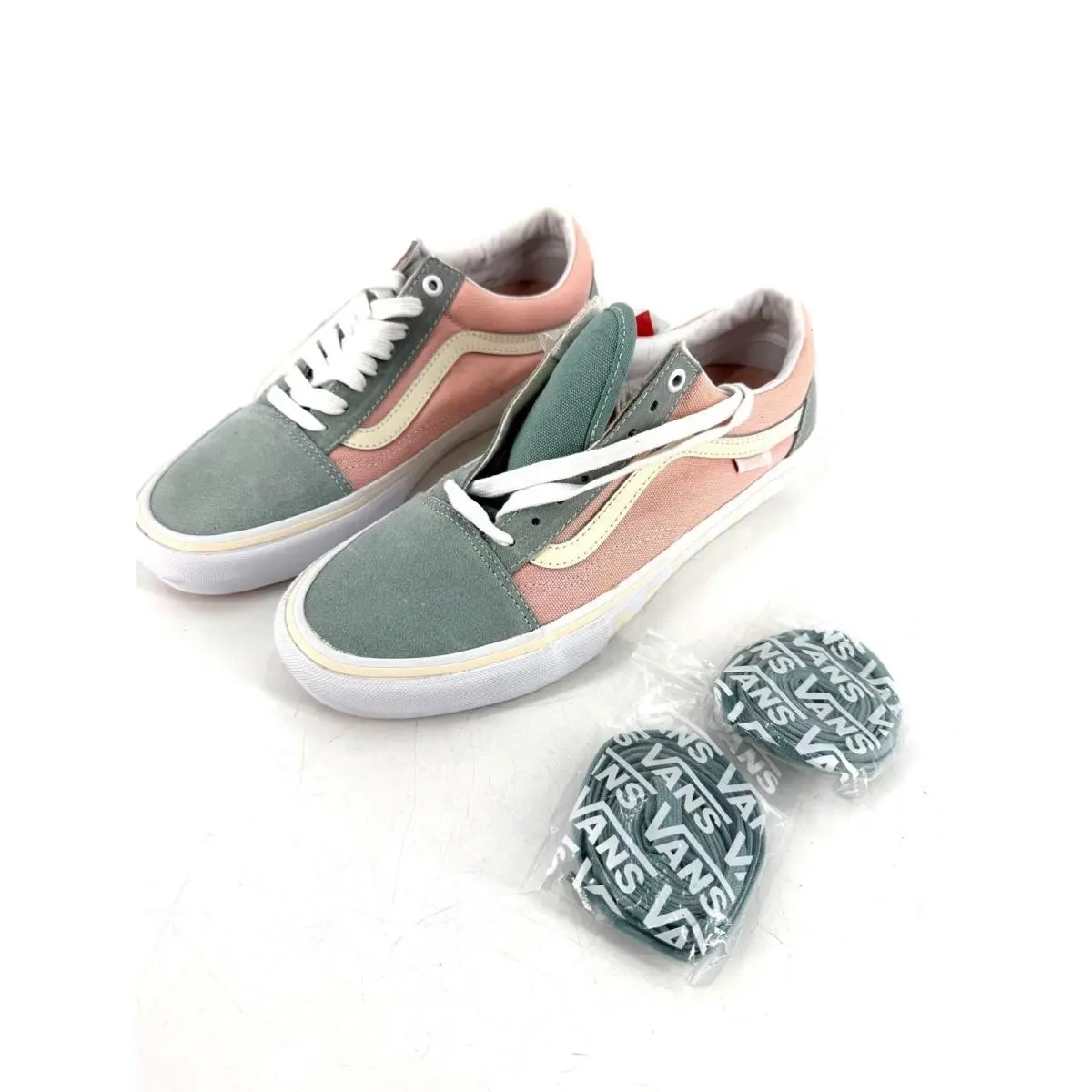 Vans Old Skool Pro Sneakers Mens 8.5 Pink Green Washout Checkered Womens 10