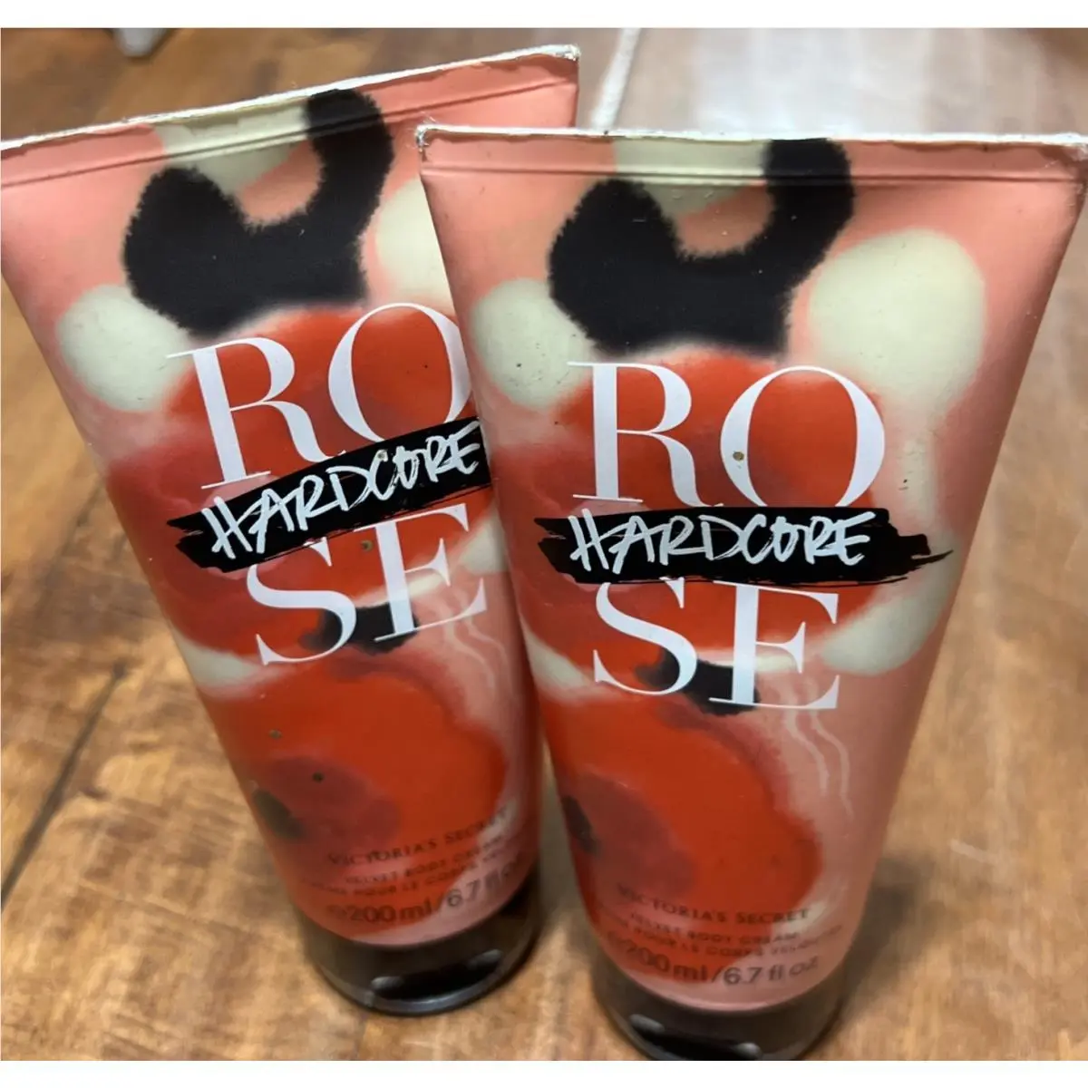 X2 Victoria`s Secret Hardcore Rose Body Cream 6.7 FL oz Rare