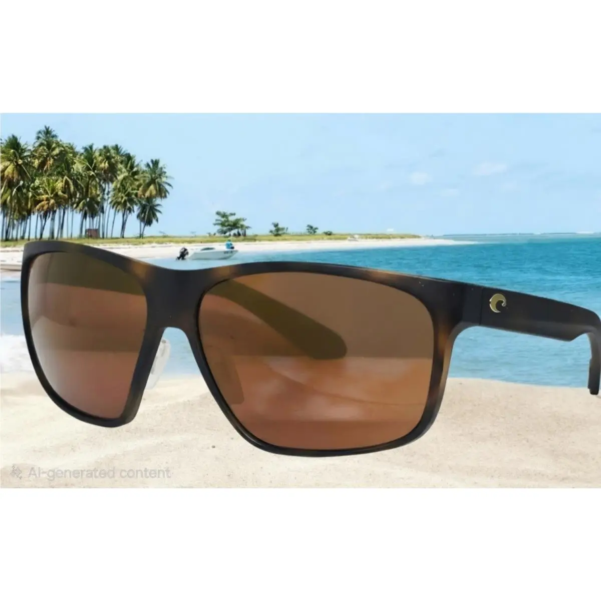 Costa Del Mar Matte Tortoise/gold Mirror Trades Polarized 580P Sunglasses