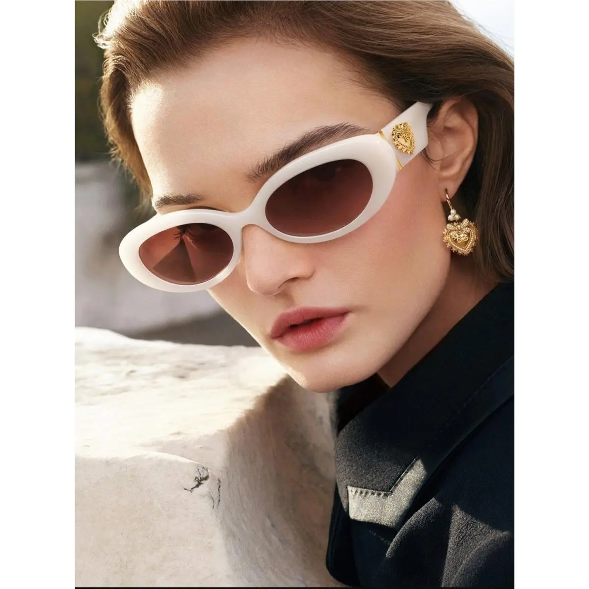 Dolce Gabbana Devotion Collection DG4537 Oval-frame Milky/pink Gradient