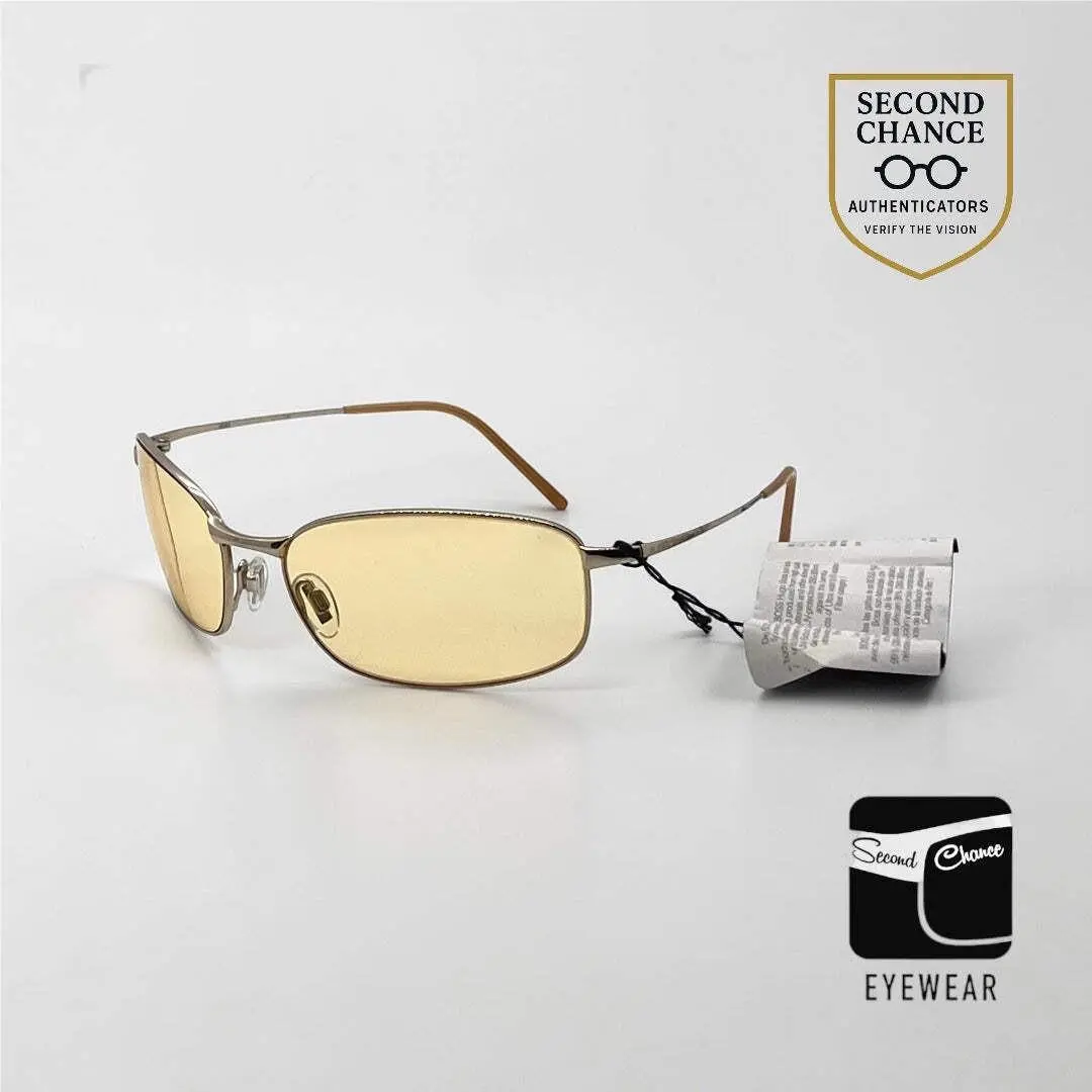 Hugo Boss HB5774-Vintage Titanium Aviator Sunglasses-amber Lens Deadstock Japan