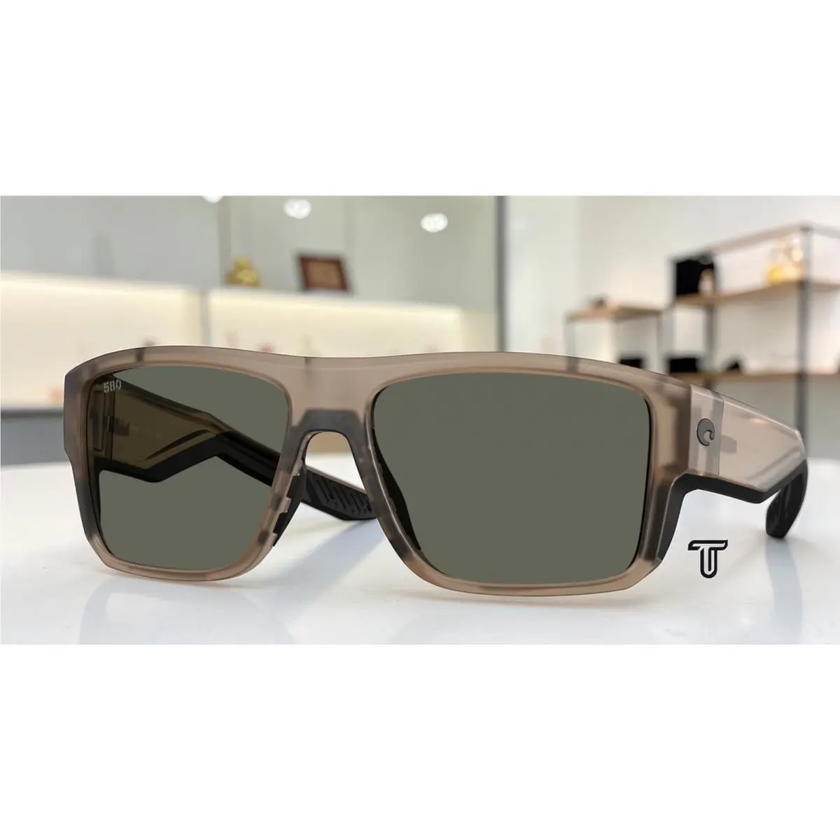 Costa 6S9116 911612 Taxman Matte Brown Smoke Gray Polarized 59mm Mens Sunglasses - Frame: Matte Brown Smoke, Lens: Gray