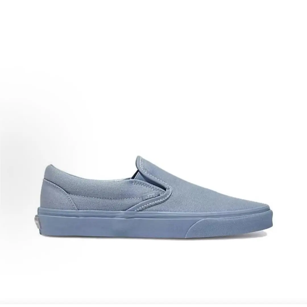 Vans Men`s 8 Classic Slip ON Pastel Mono Dusty Blue