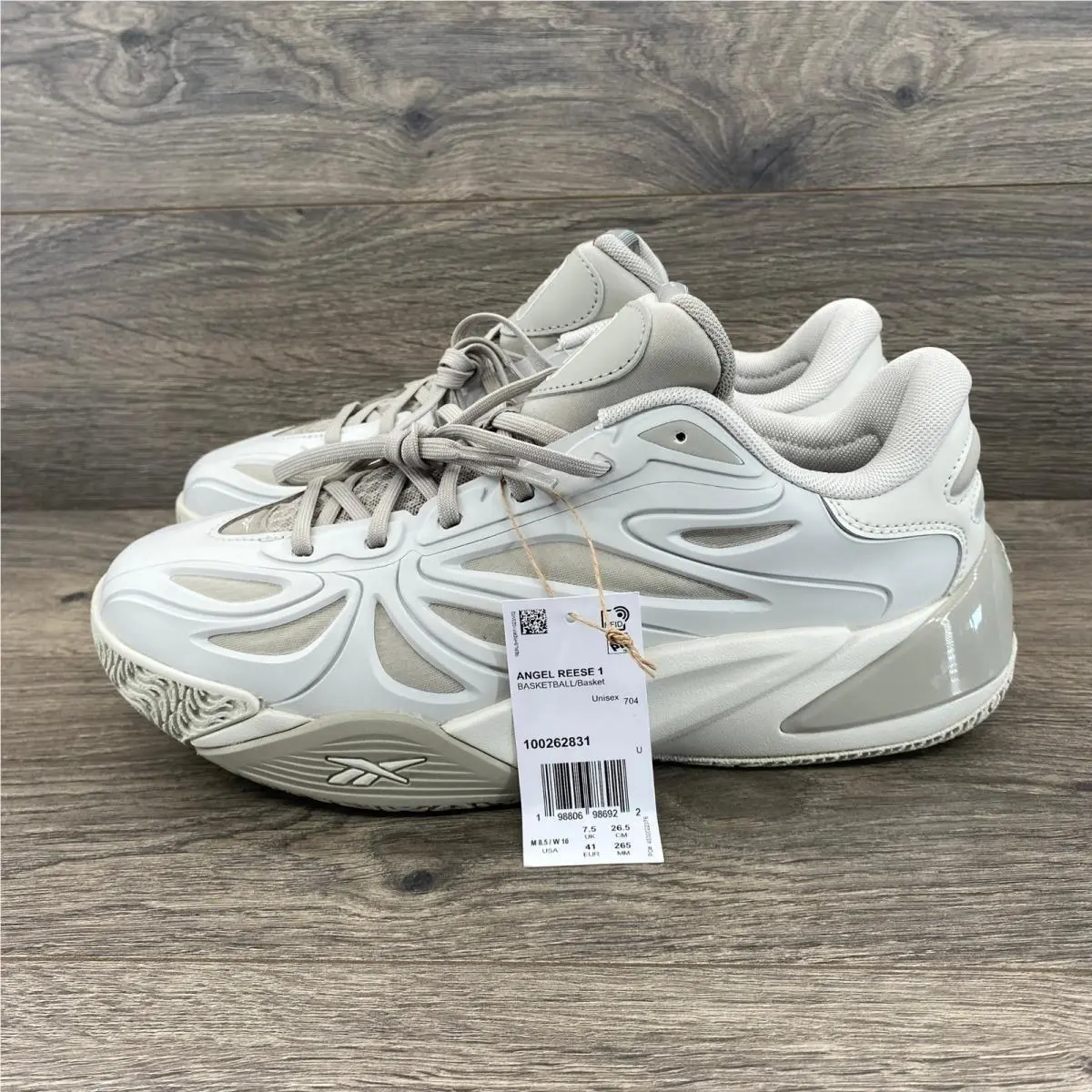 Reebok Angel Reese 1 Basketball Shoes Unisex M 8.5 W 10 Grey White 100262831