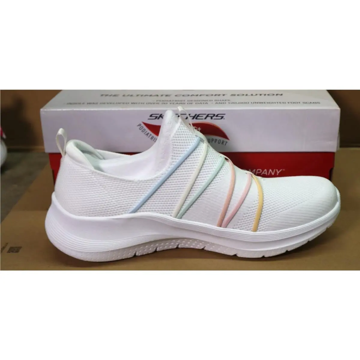 Skechers shoes - Skechers Arch Fit Bright Stride - White/Multi 4