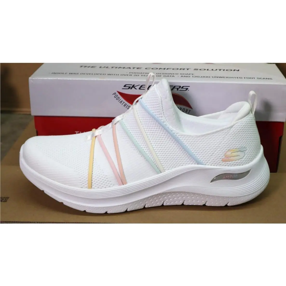 Skechers shoes - Skechers Arch Fit Bright Stride - White/Multi 5