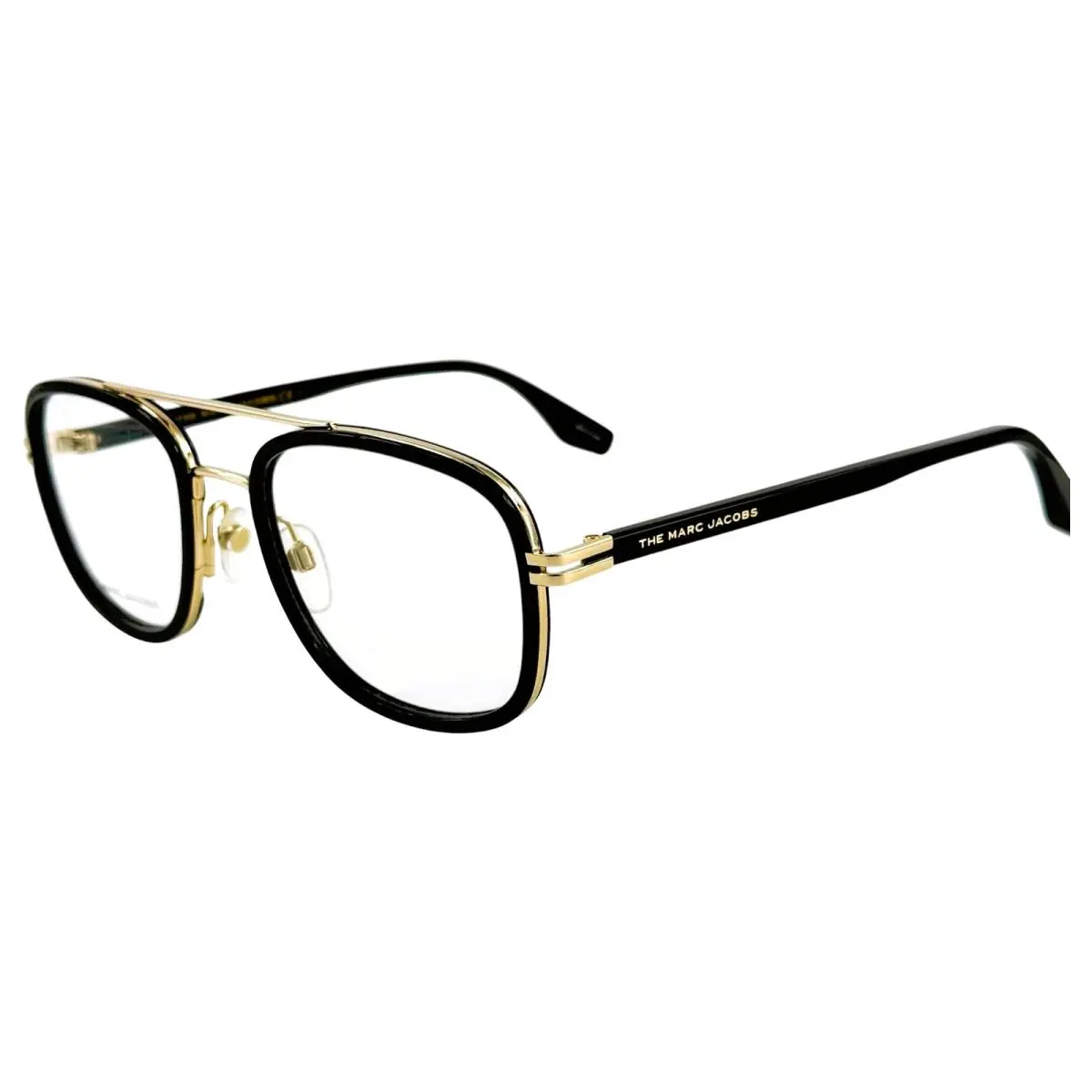 Marc 515 Mens Metal Eyeglass Frame 807 Black Gold 54-21 w Case by Marc Jacobs