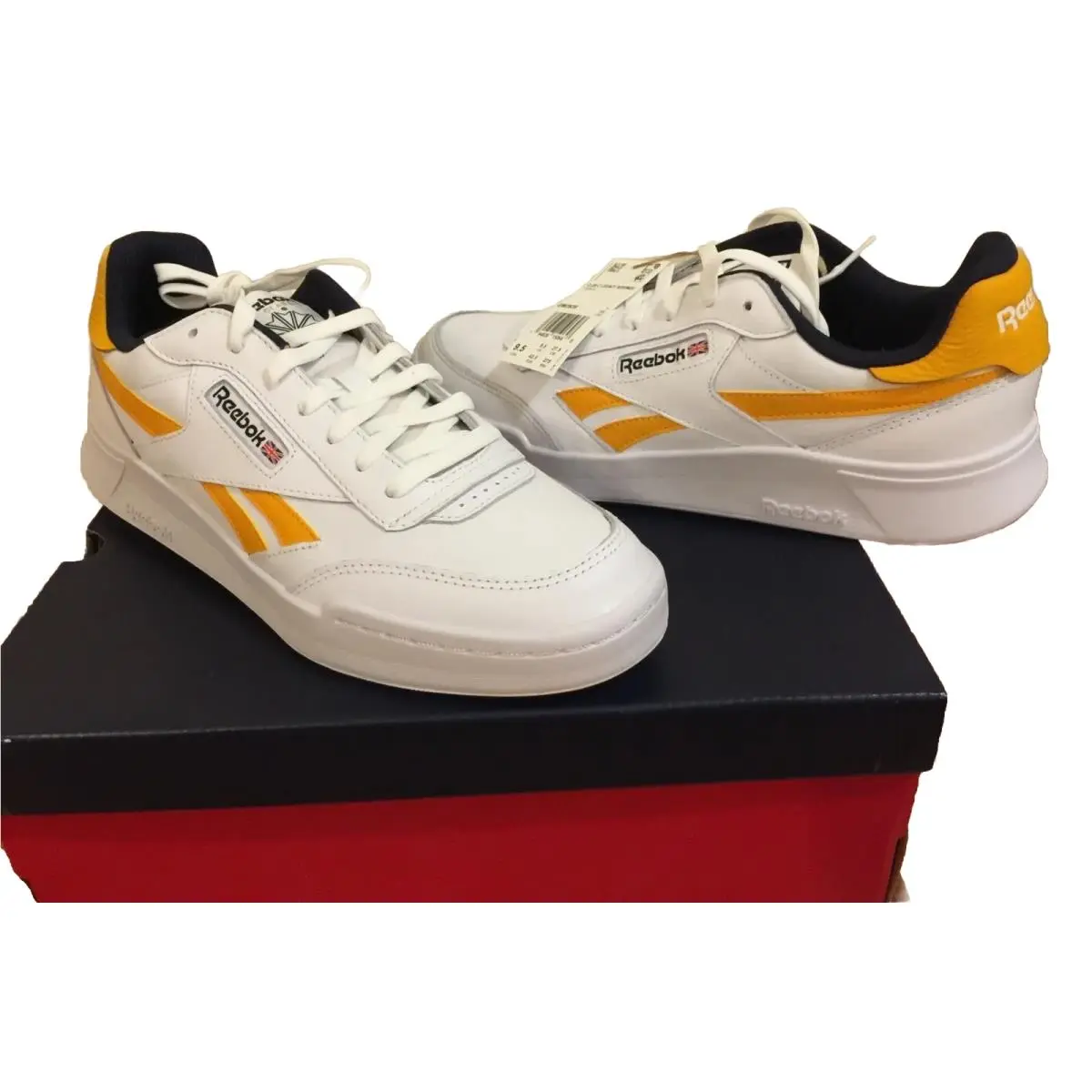 Club C Revenge Legacy Tennis Gold White Reebok US 9.5 D Men Athletic Low