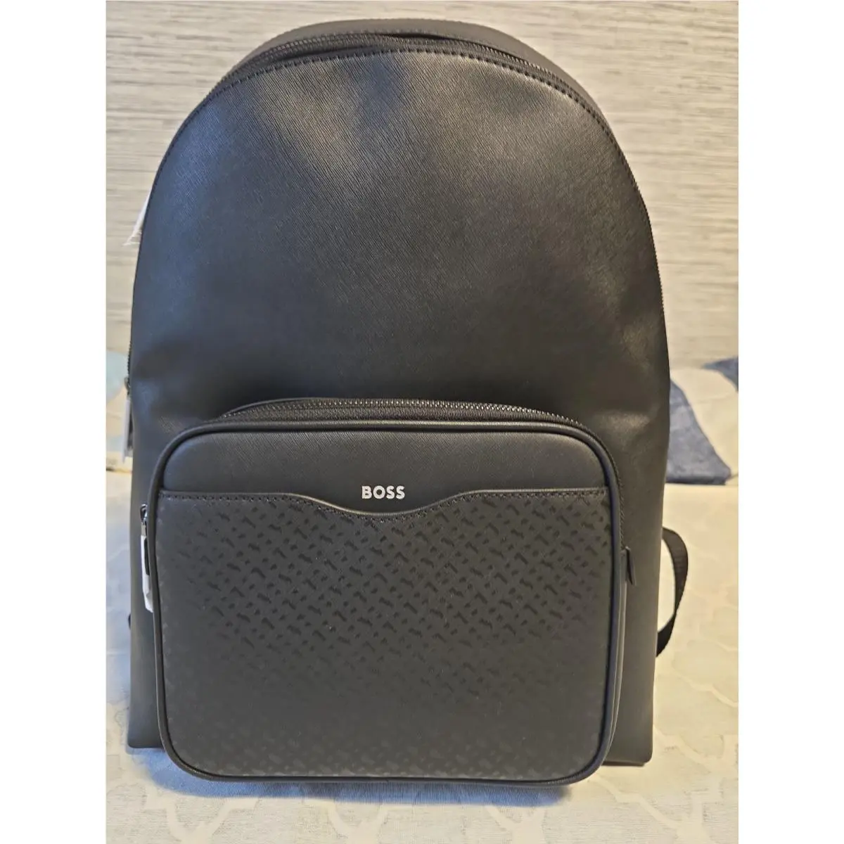 Hugo Boss Zair M_s 16.5/11.5/7.5 Bonded Leather Backpack