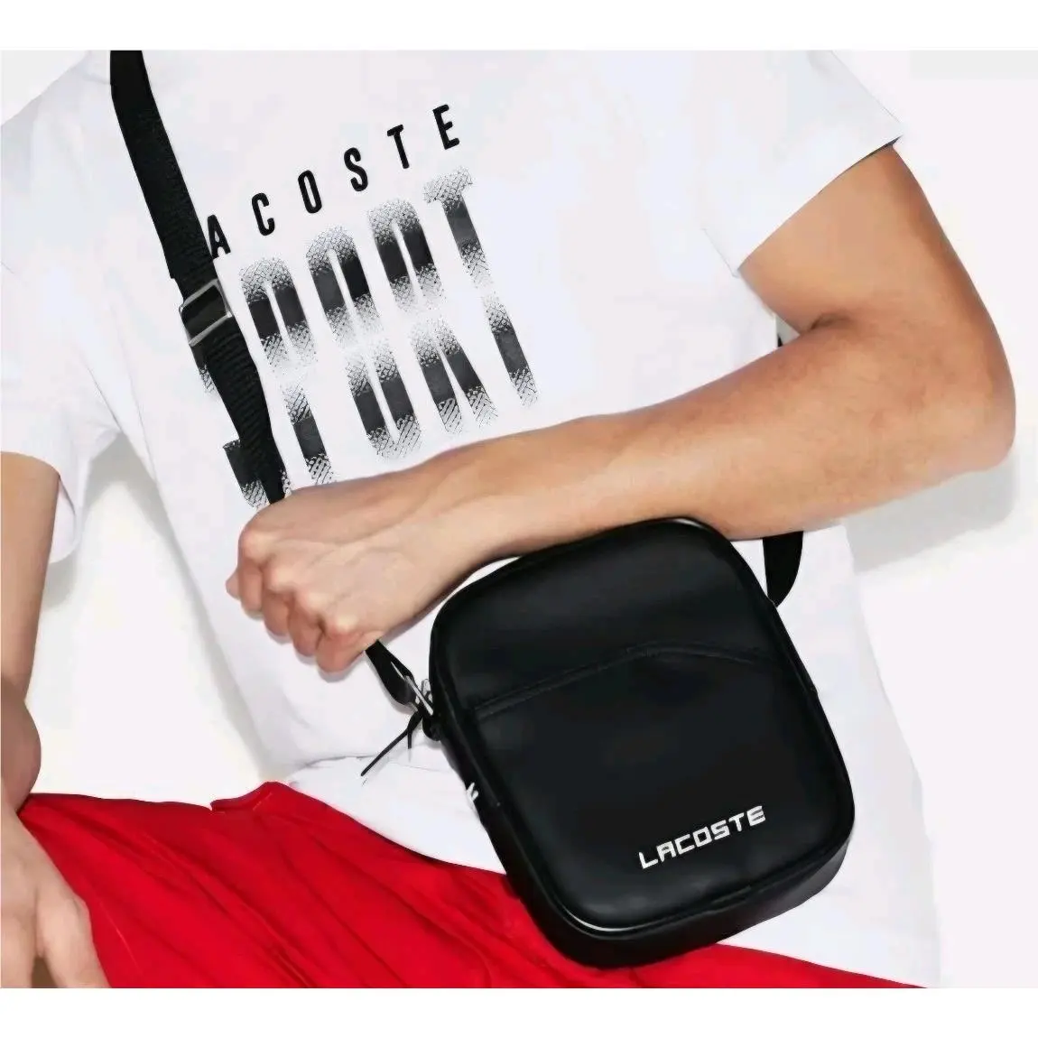 Men`s Sport Ultimum Lettering Bag Black by Lacoste