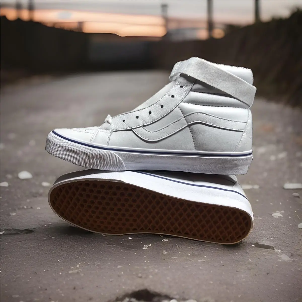 Vans SK8 HI Reissue LX Mlb Dqm NY Yankees White Men`s SZ 11 Rare