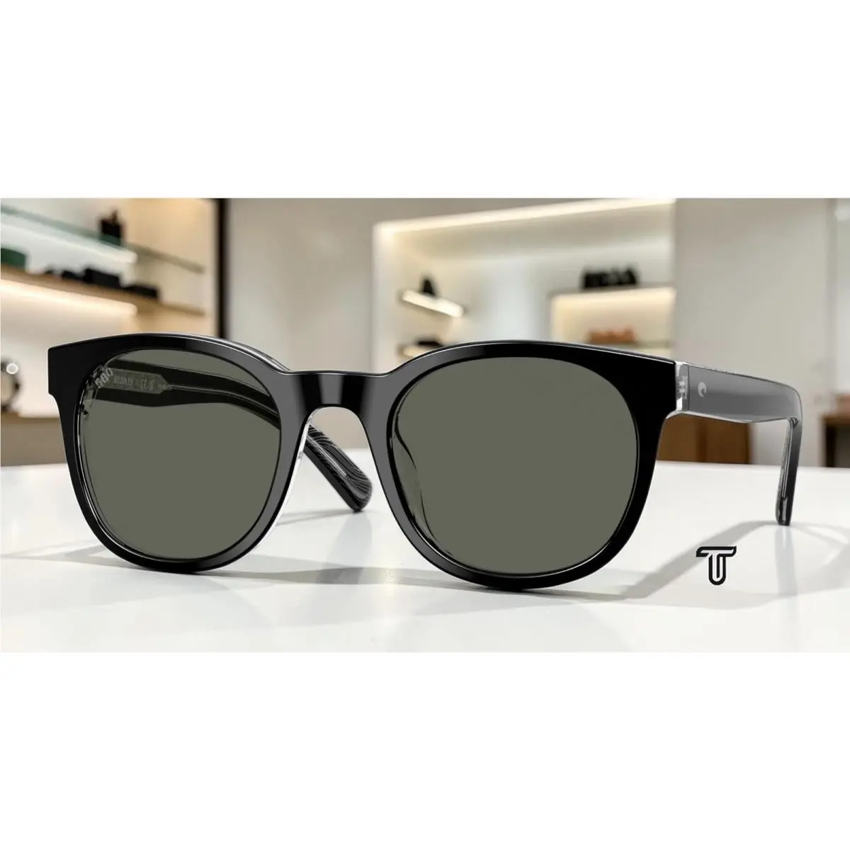 Costa Del Mar 6S2018 201801 Middles Black Gray Polarized 51 mm Unisex Sunglasses