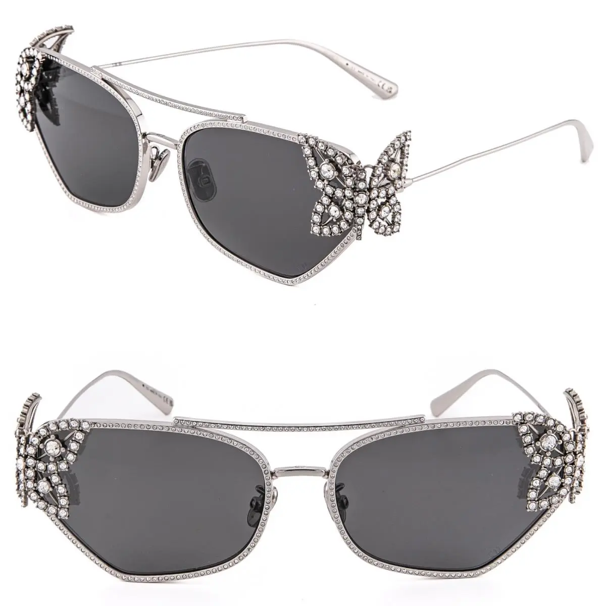 Christian Dior Fantastica Silver Metal Crystal Butterfly B1U Sunglasses CD40160U