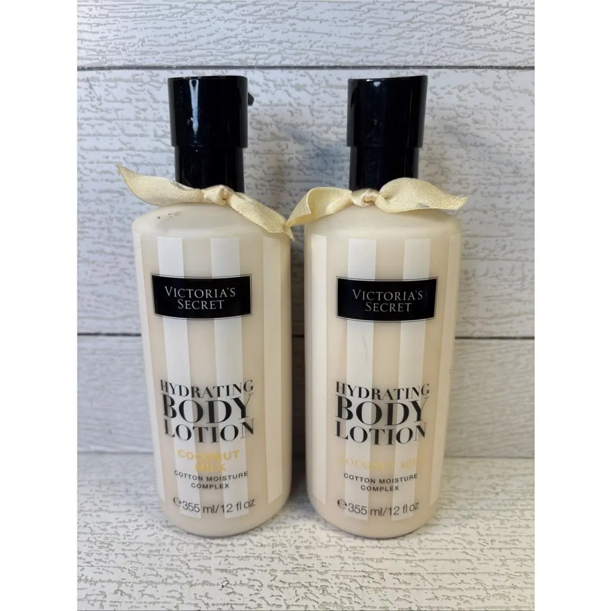 2-Victoria`s Secret Coconut Milk Cotton Moisture Complex Body Lotion 12 oz