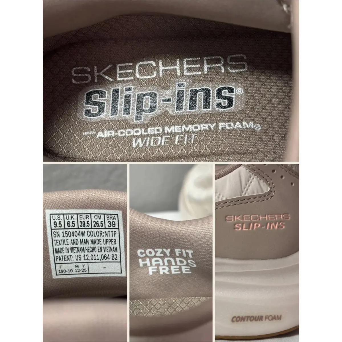 Skechers shoes - Skechers Hands Free Slip-ins Cozy Fit - 150404 - Beige 3