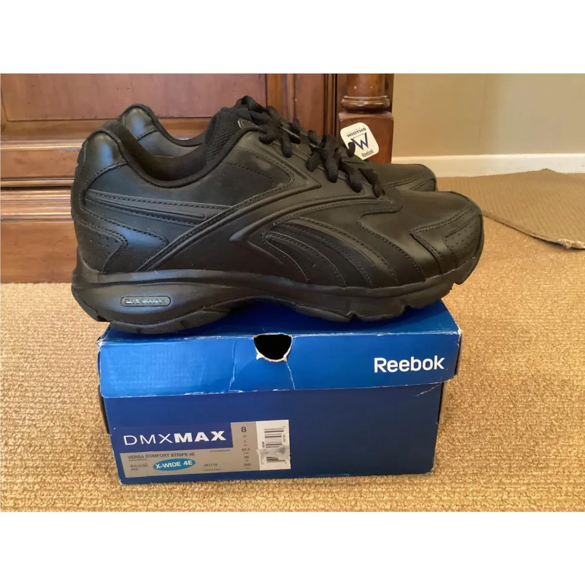 Reebok Dmx Max Versa Comfort Stripe Mens Sneaker 4E Xwide J81718 Size 8 Eeee
