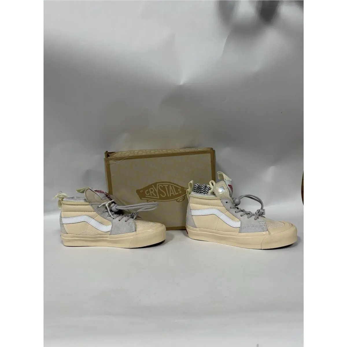 Vans Abc Advisory Board Crystals Sk8-Hi Ext Ecru Beige Womens Size 5.0 C13