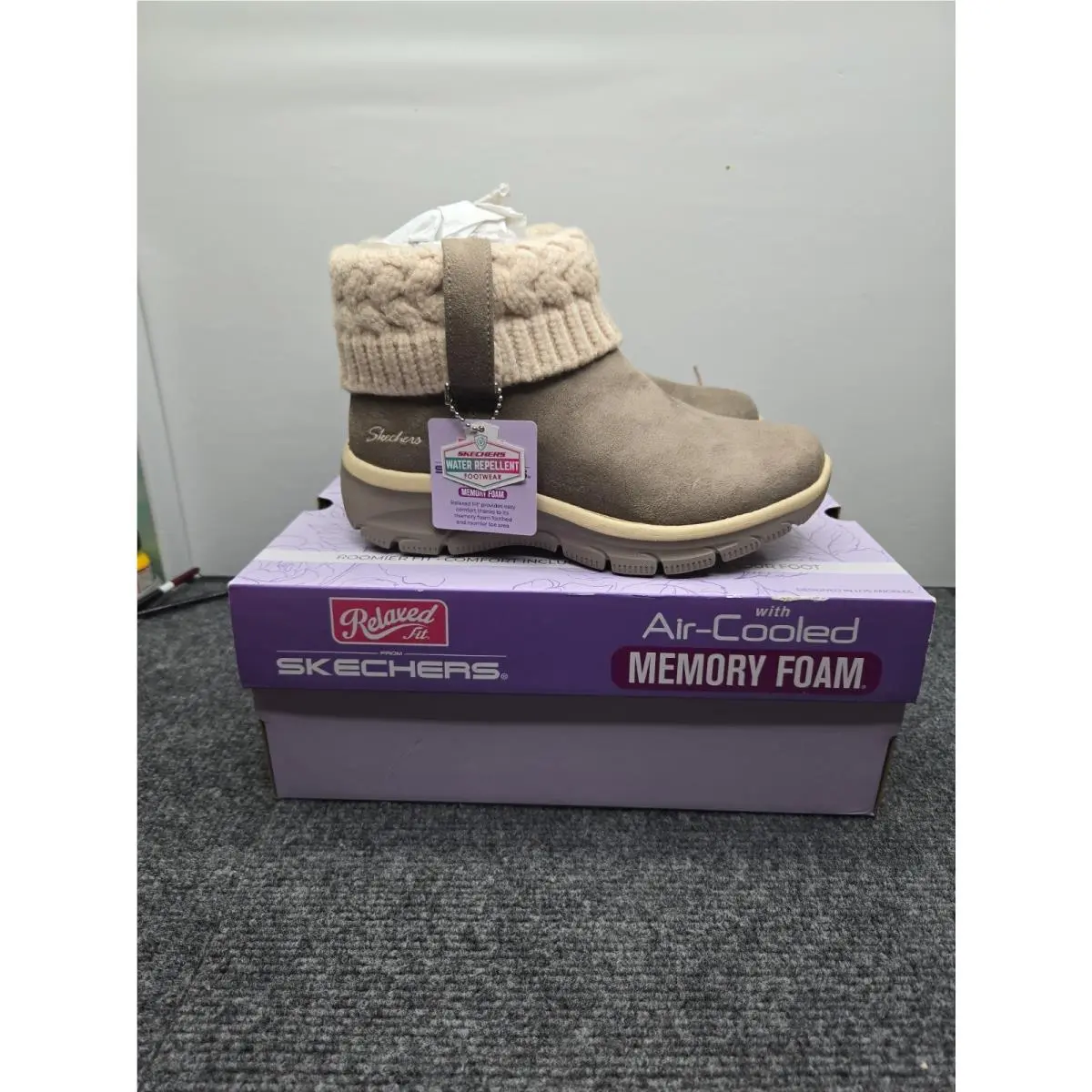 Skechers shoes - skechers relaxed fit memory foam 5 - Beige 14