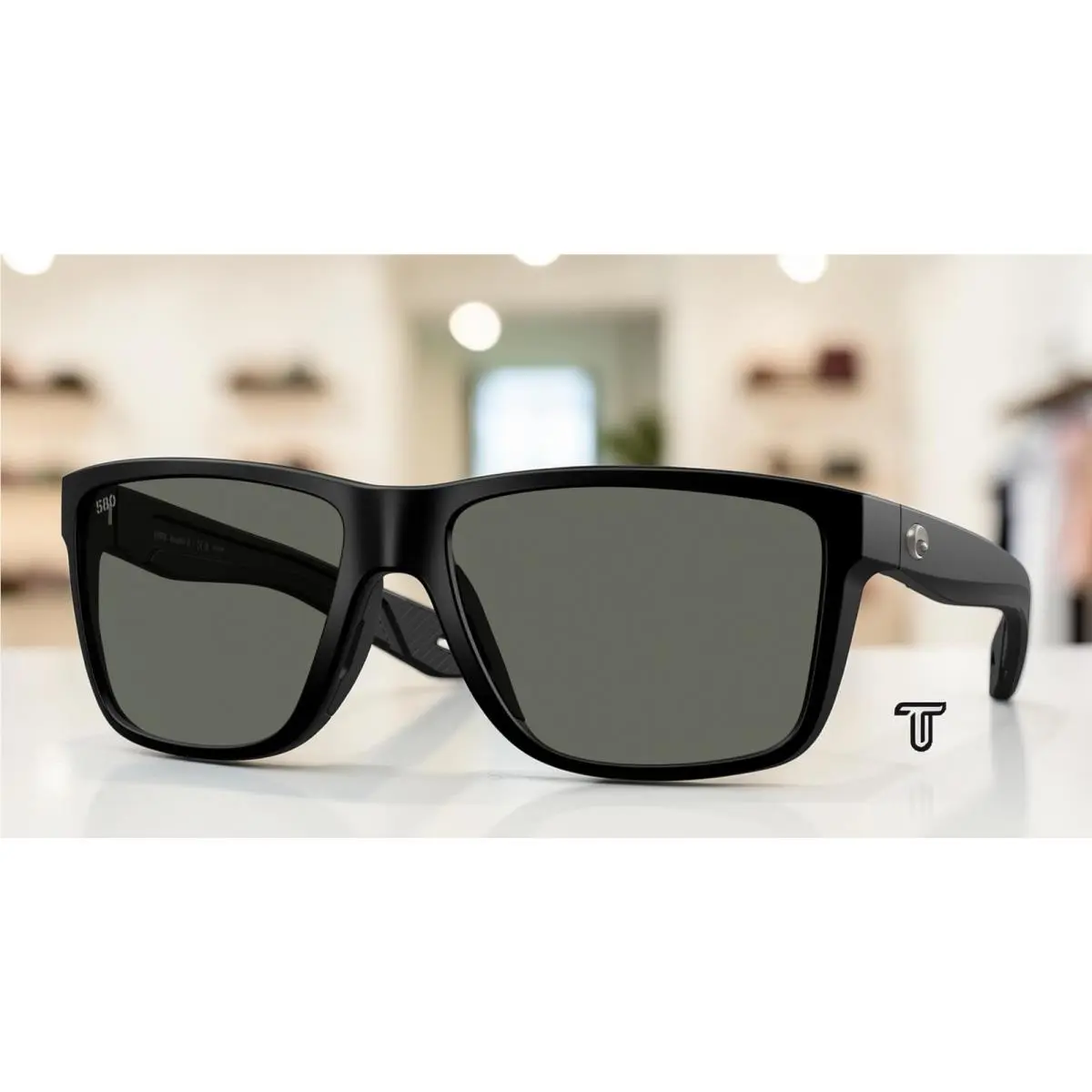 Costa 6S9120 04 Broadbill Ii Matte Black Gray Polarized 58 mm Men`s Sunglasses