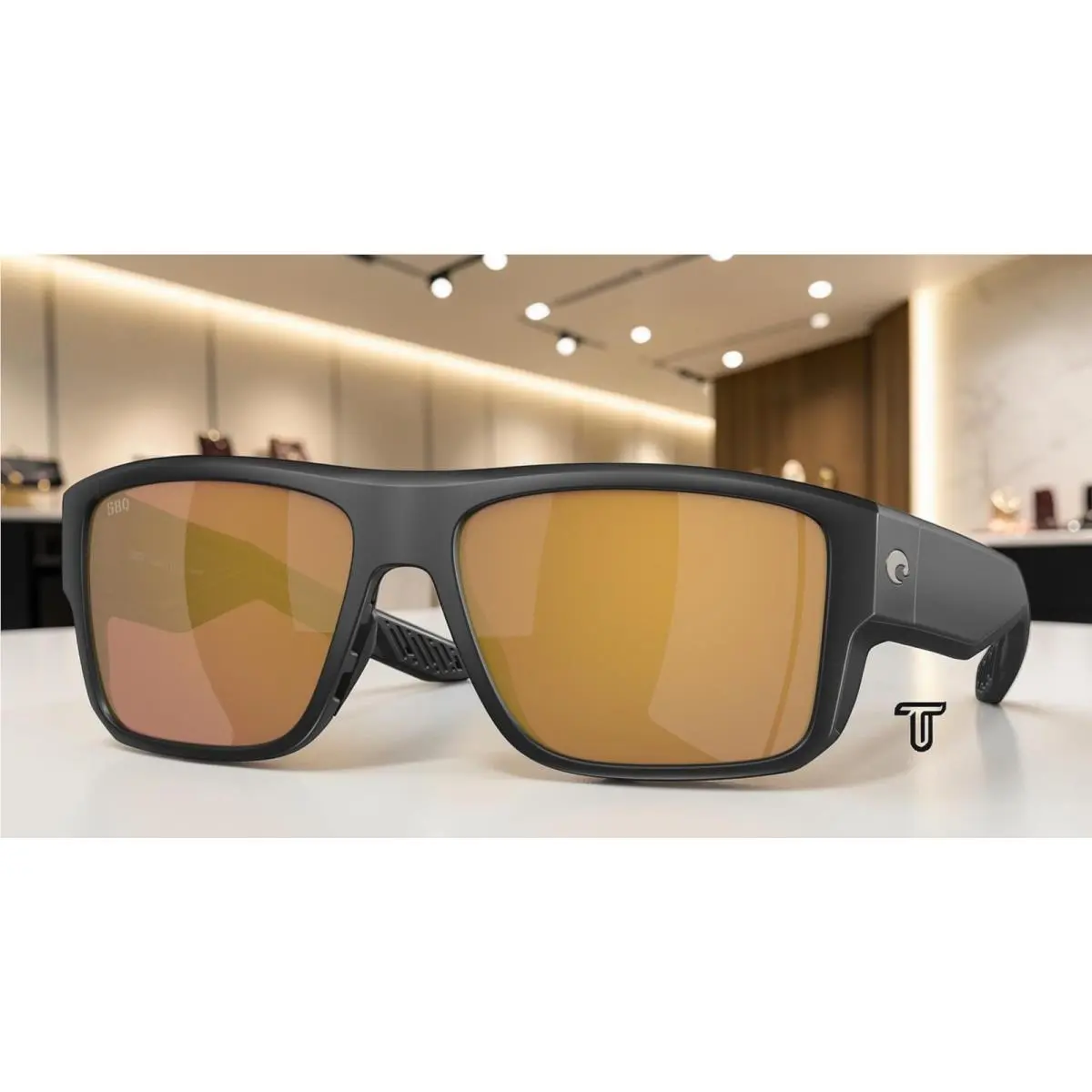 Costa 6S9116 04 Taxman Matte Black Gold Mirror Polarized 59 mm Men`s Sunglasses