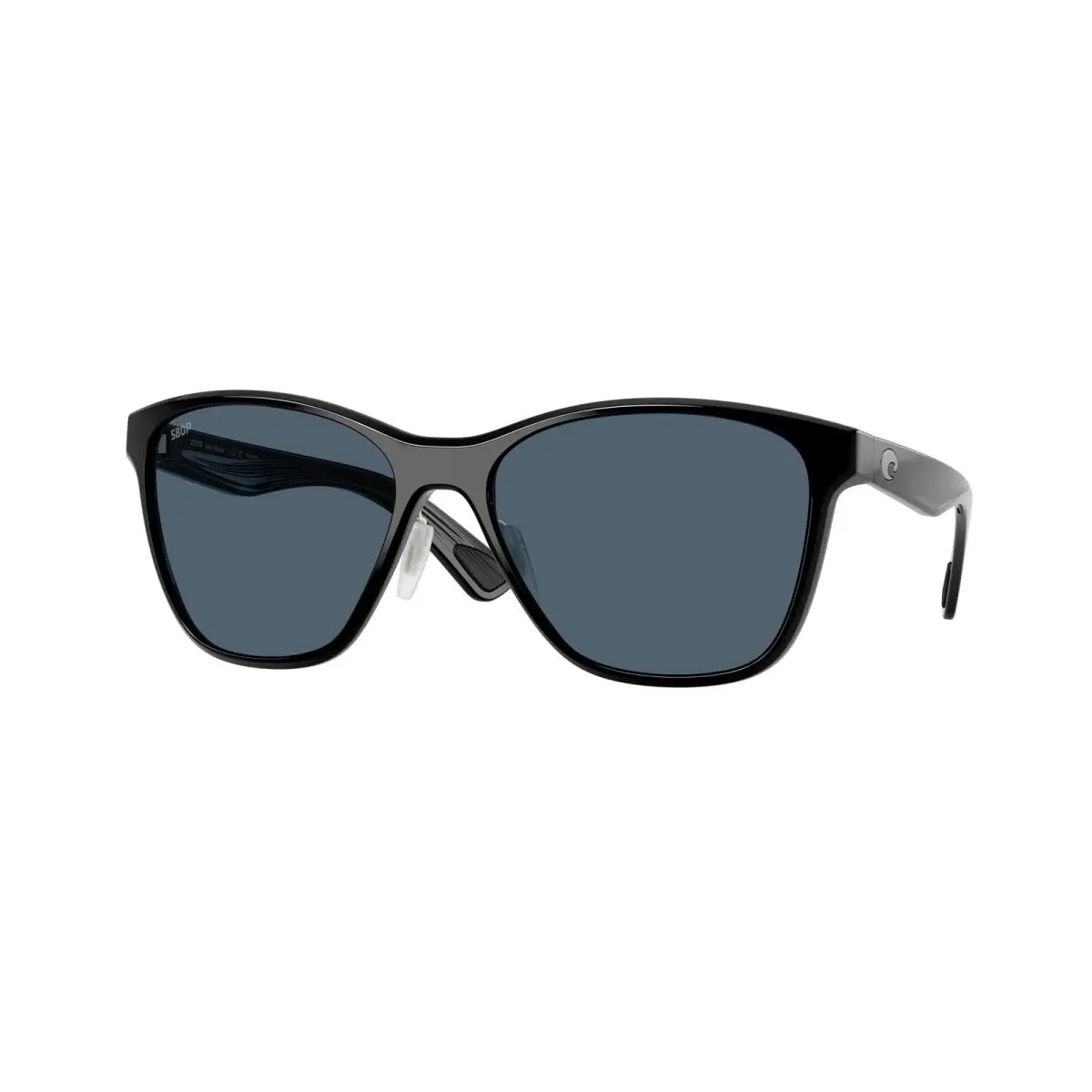 Costa Del Mar Women`s Luna Nueva 57mm Shiny Black Sunglasses 6S9127-912701-57