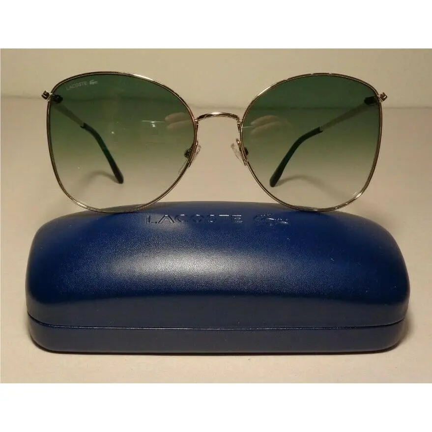 L224S Gold Green Women`s Sunglasses by Lacoste