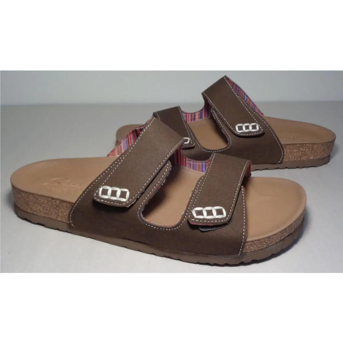 Skechers Size 8 M Granola Relaxed Fit Chocolate Sandals Women`s Shoes