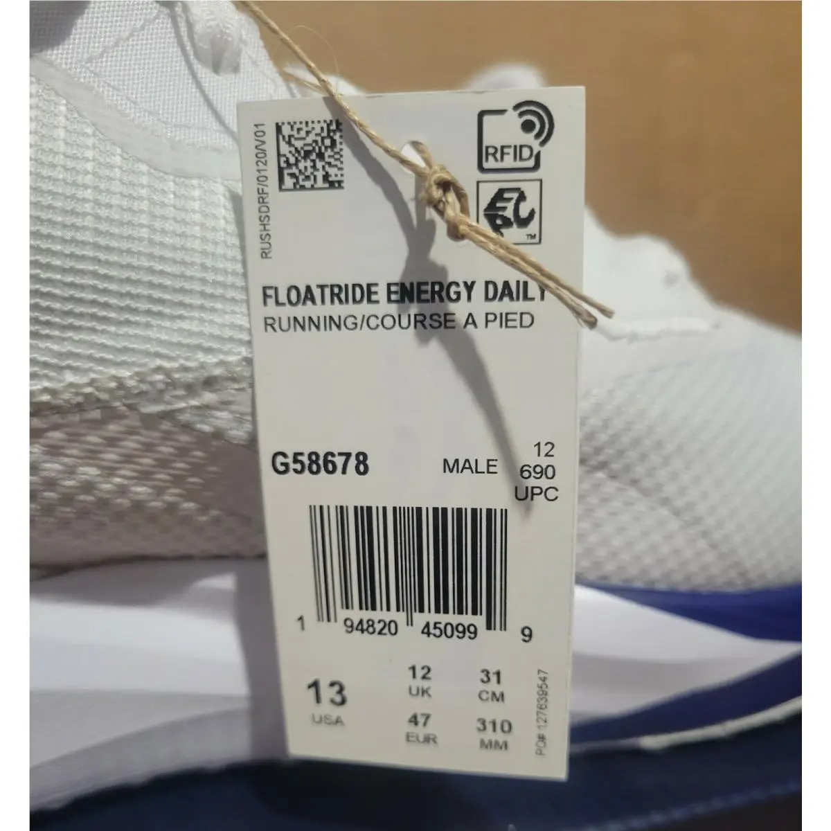 Reebok shoes - Reebok Floatride Energy Daily - Floatride Energy Daily - G58678 - Pure Grey/White/Bright Cobalt (UPC: 194820450999) 6