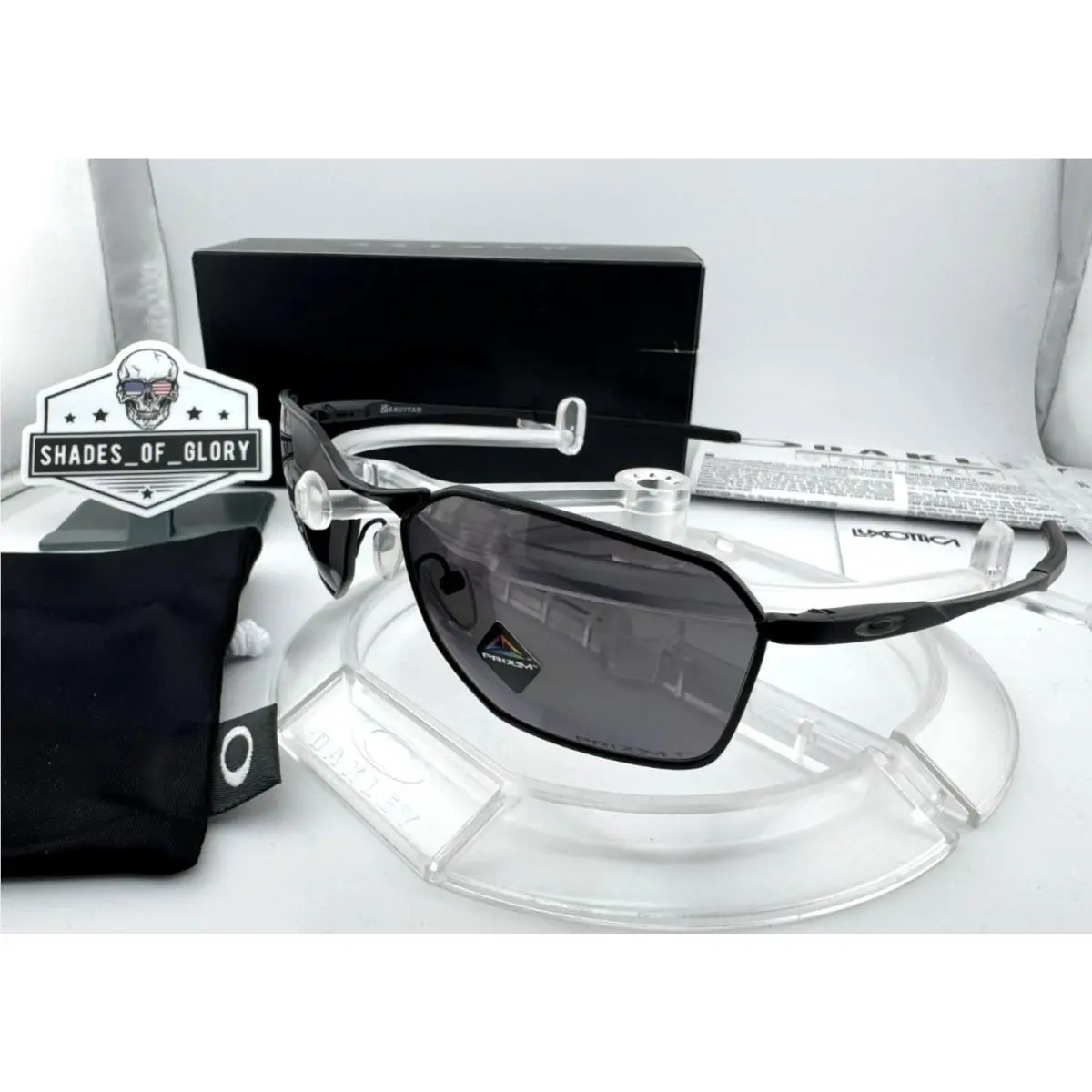 Oakley Savitar Satin Black W/ Prizm Grey Polarized Sunglasses OO6047-07 58MM