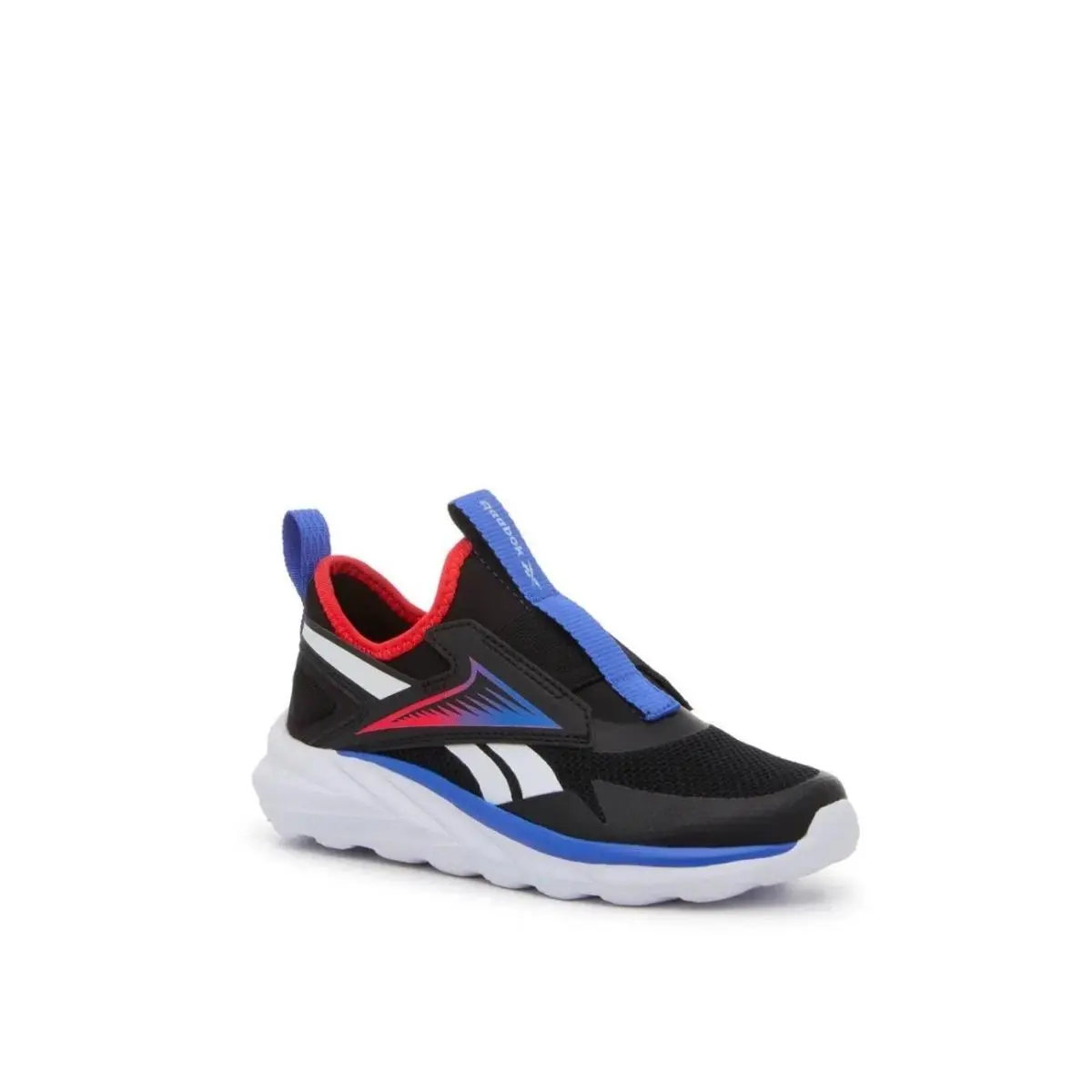 Reebok Lite Spinner Slip-on Low Top Sneakers Black Red Blue Boy`s Size 13K