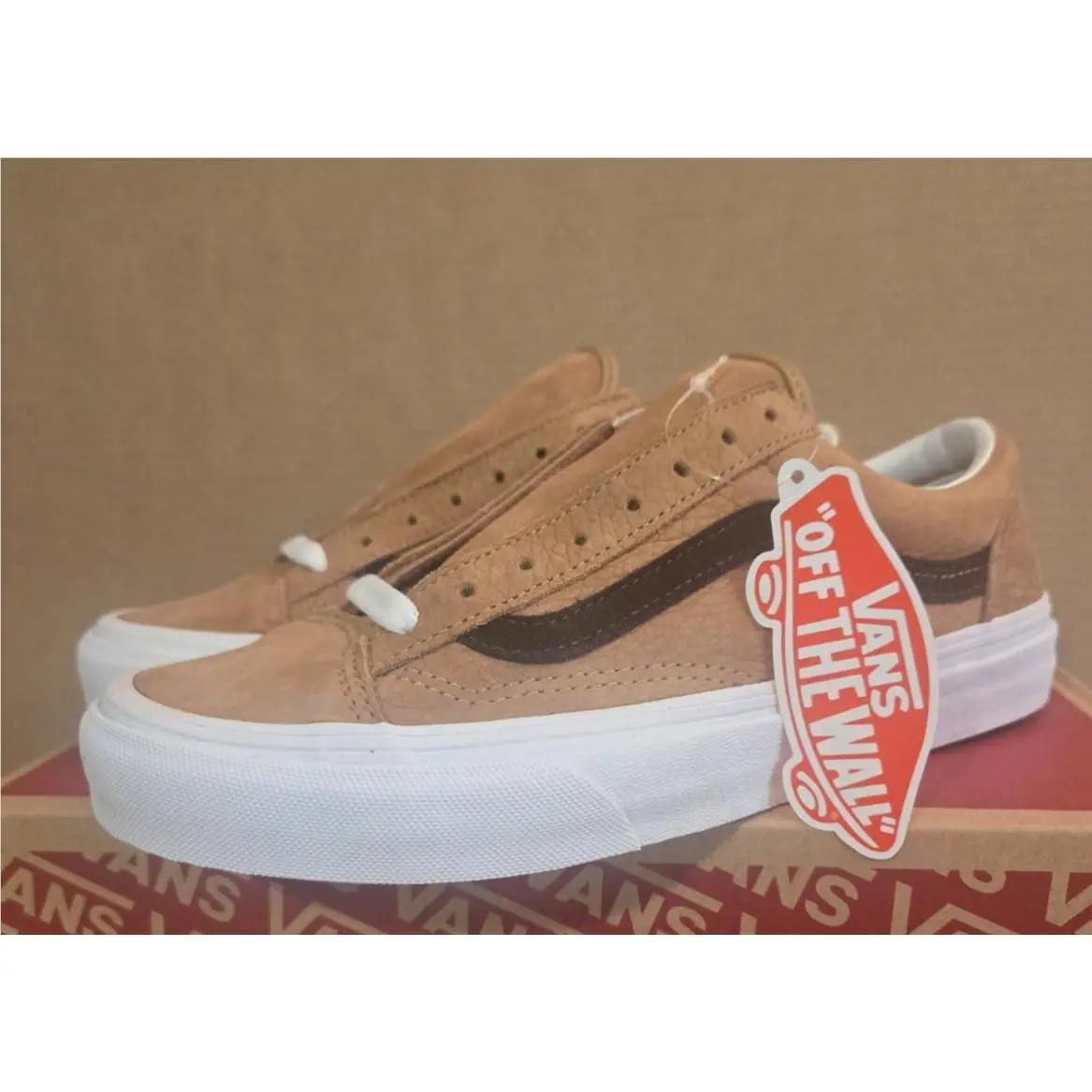 Vans Style 36 OS Grain Leather Men`s 6.5/Women`s 8 Camel VN0A3DZ3T72-210