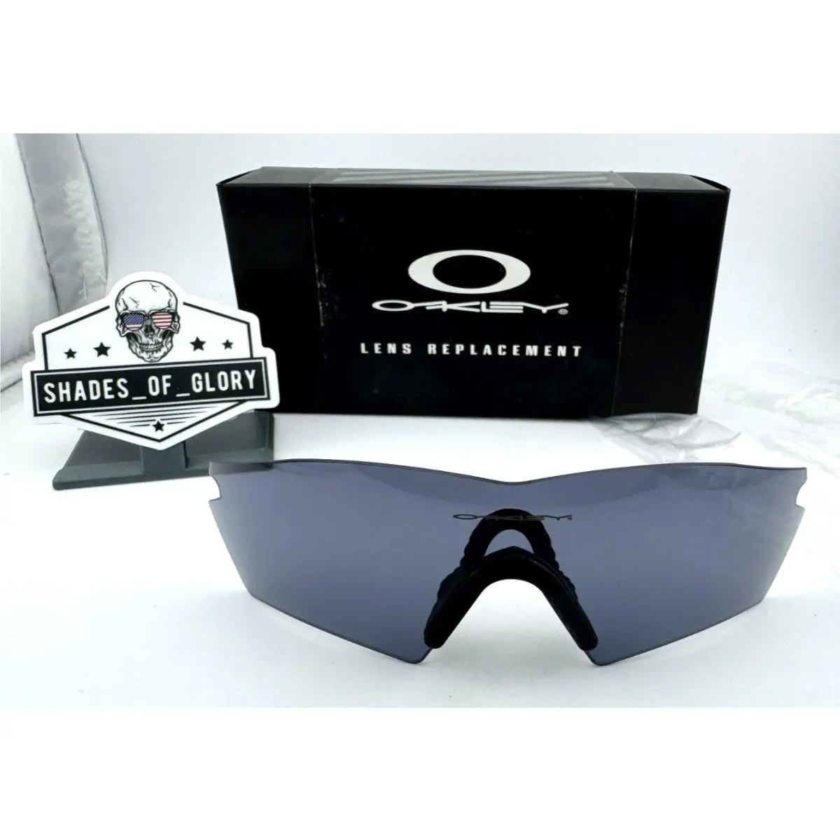 M Frame Old Hybrid Grey Lens Sunglasses Replacement Vtg Oem Box by Oakley