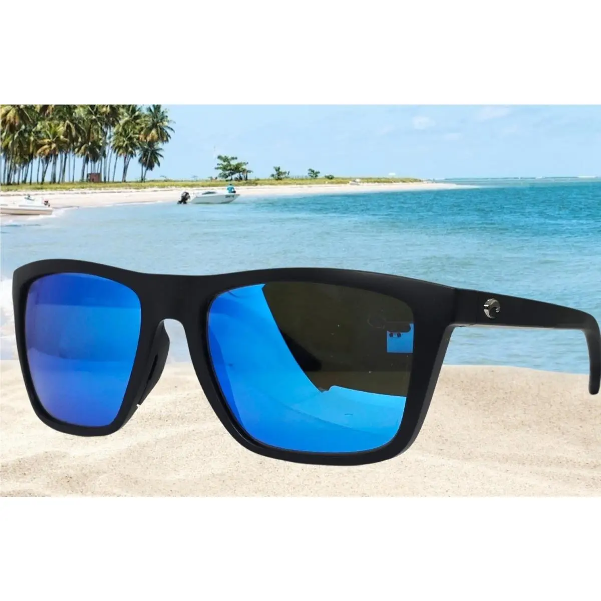 Costa Del Mar Matte Black/blue Mirror Mainsail XL Polarized 580G Sunglasses