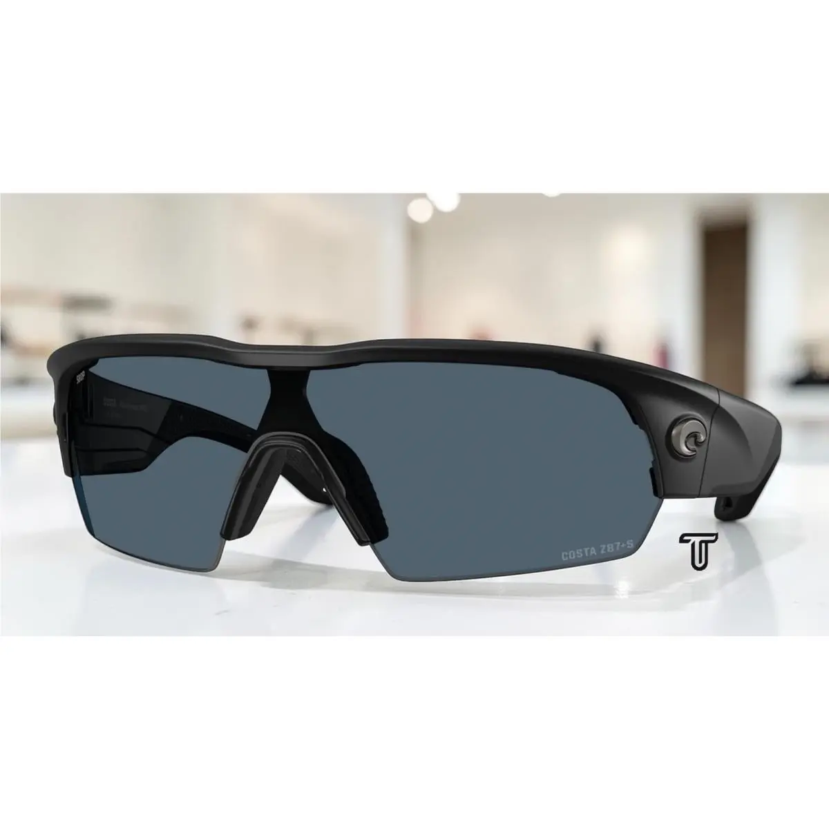 Costa 6S9137 01 Pilothouse Pro Matte Black Gray Polarized 35 mm Men`s Sunglasses