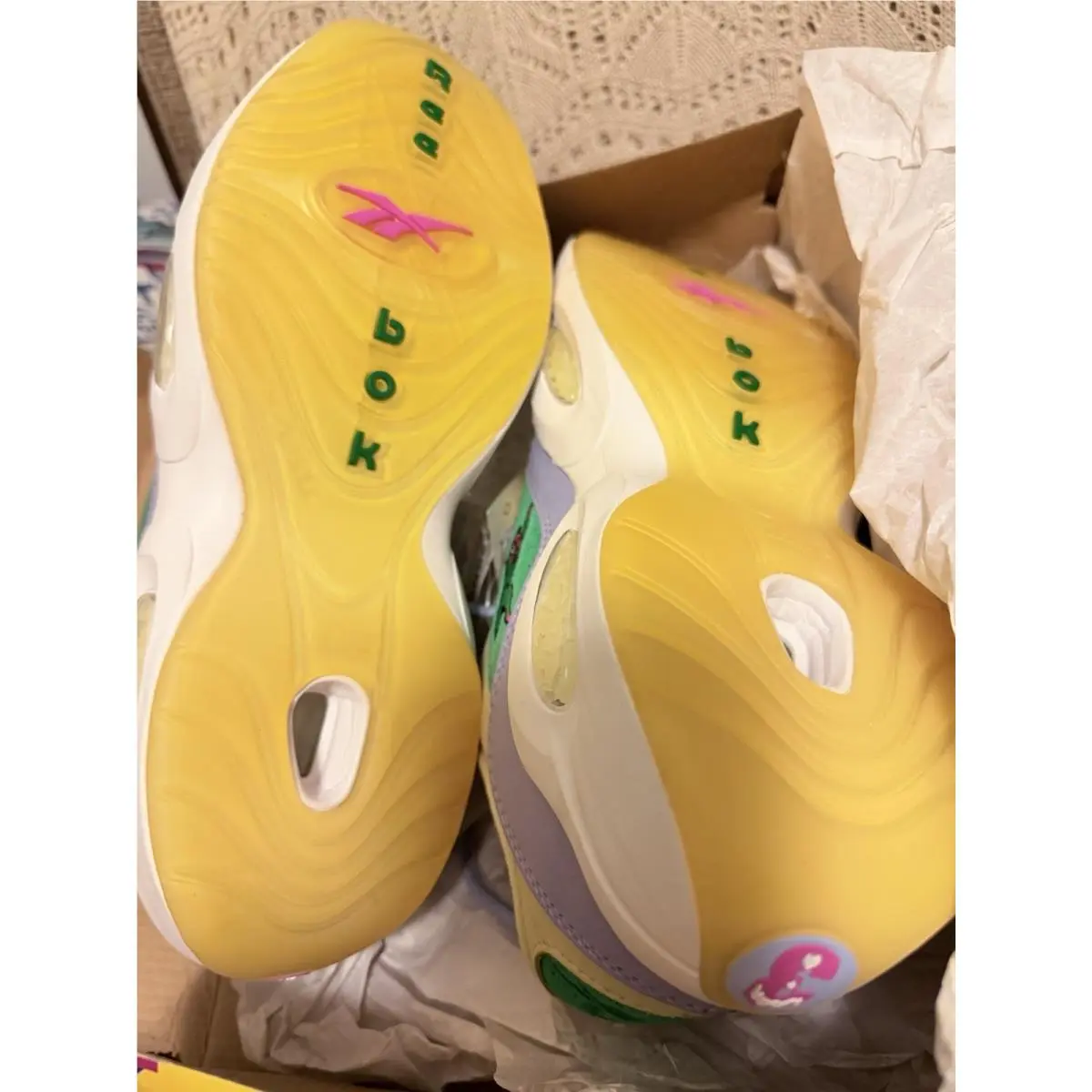 Reebok shoes - Reebok Question - Question - FZ4345 - Yellow, Manufacturer: Fil Yellow/Lilac Glow/White 0