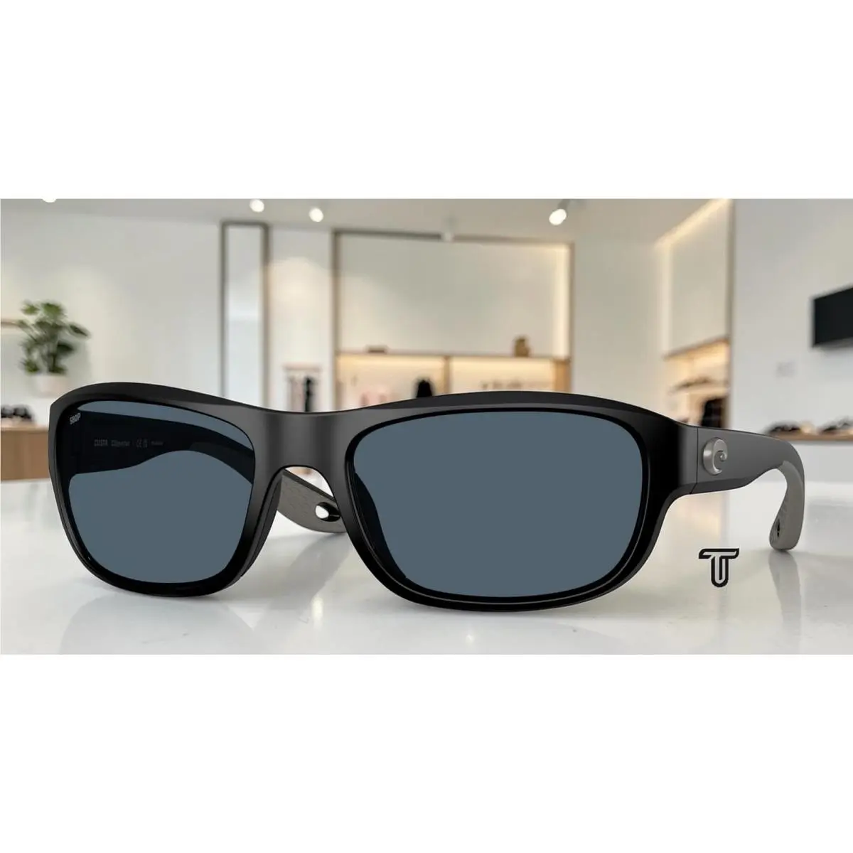 Costa 6S9119 911906 Clipperton Matte Black Gray Polarized 58mm Unisex Sunglasses