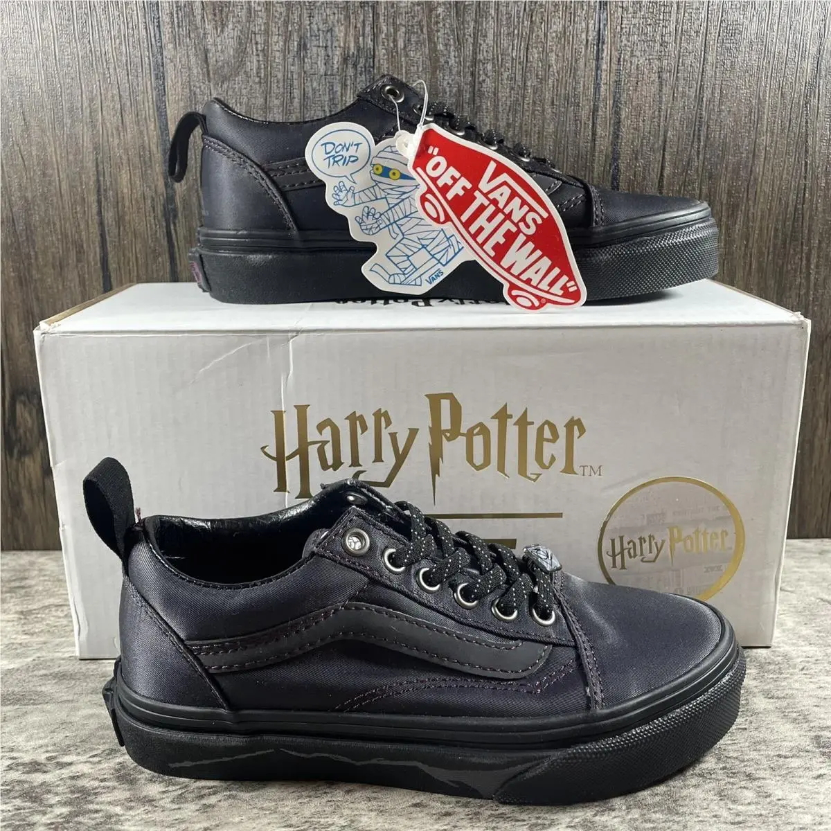 Vans x Harry Potter Old Skool Deathly Hallows Shoes/ Kids Size 13