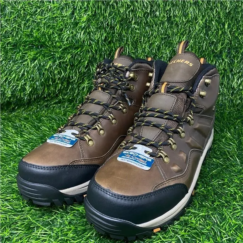 Skechers Mens Size 11 Relment-traven Hiking Waterproof Dark Brown Boots 2236