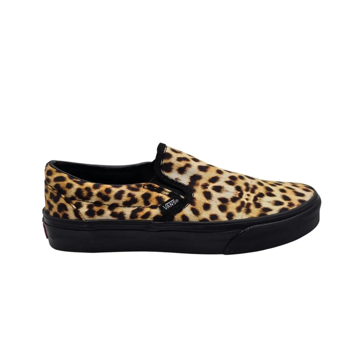 Vans Classic Slip-on 90s Grunge Women 8 Leopard Black Sneakers Shoes VN000BVZCJI