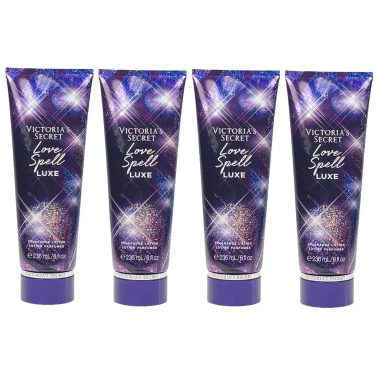 4x Victoria’s Secret Love Spell Luxe Fragrance Body Lotion Cream 8 oz