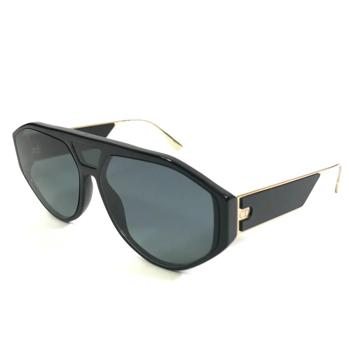Christian Dior Sunglasses DiorClan1 8071I Black Gold Frames w Gray Gradient Lens