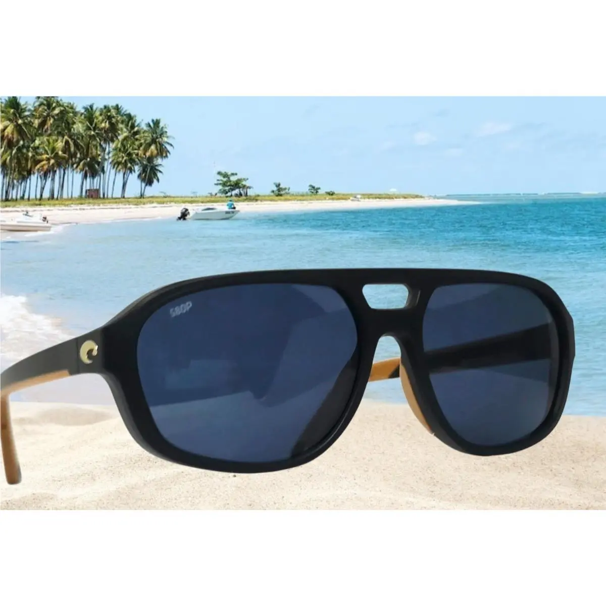 Youth Costa Del Mar Matte Black/gray Street Heat Polarized 580P Sunglasses