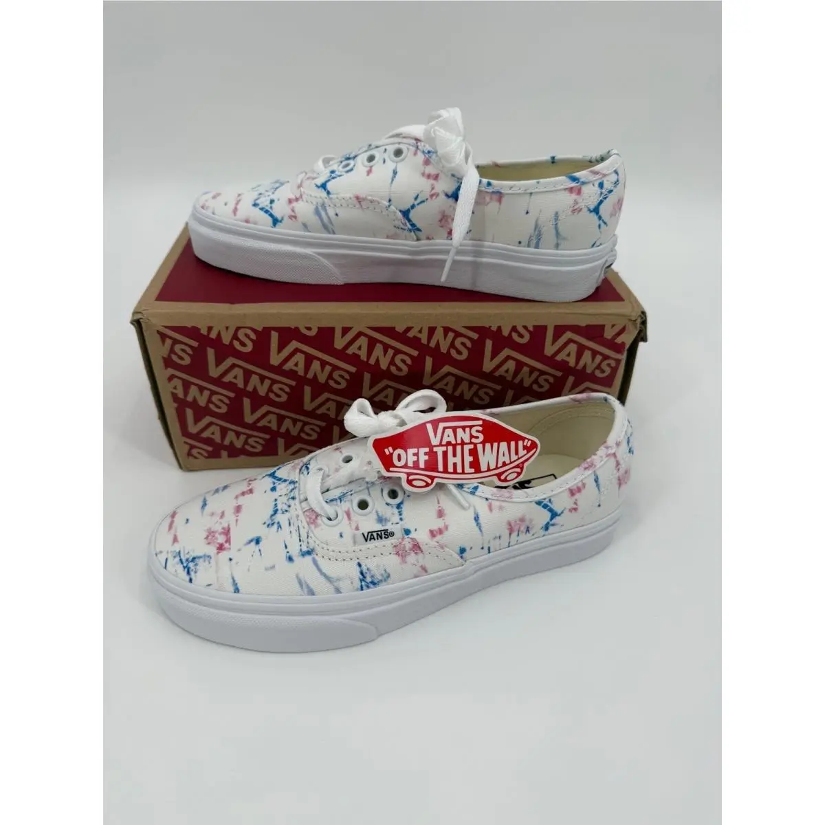 Vans Authentic and Madewell Stained Tie Dye Sneakers Canvas White Multicolor 6